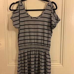 Smocked Open Shoulder Dress
